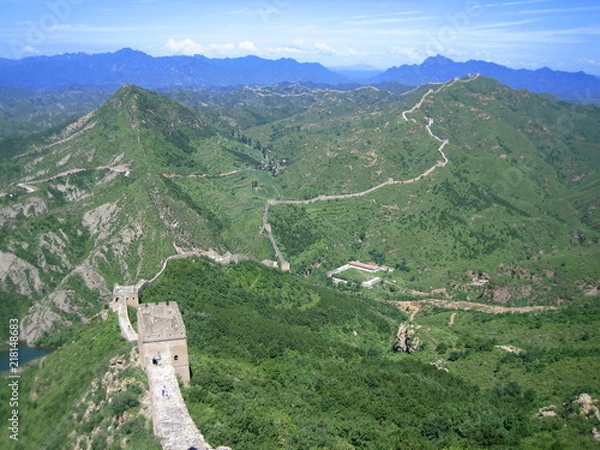 Obraz The great wall of china from Sinatai back in 2008