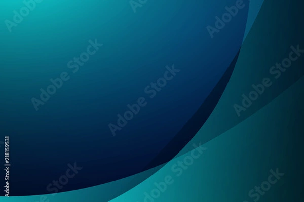 Obraz Abstract blue background curve geometry, vector illustration