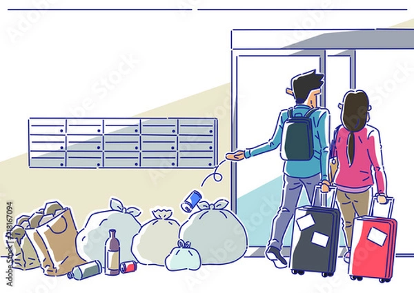 Obraz 民泊ゴミトラブル