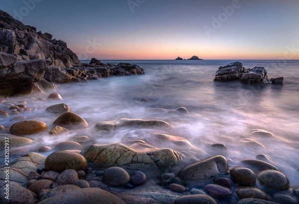 Obraz Dusk, Porth Nanven, Cornwall