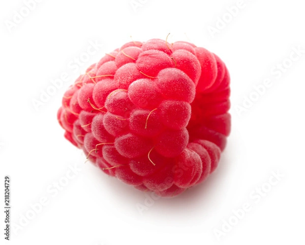 Obraz Delicious fresh ripe raspberry on white background
