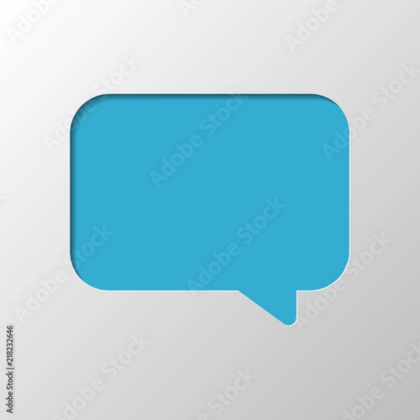 Fototapeta Simple text cloud. Paper design. Cutted symbol with shadow