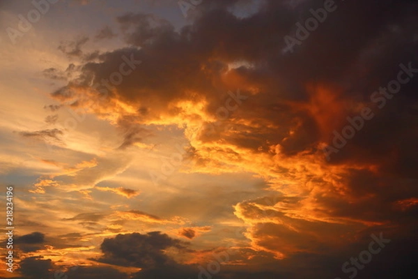 Obraz Clouds_Evening_夕焼け_雲
