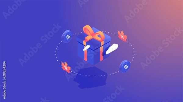 Obraz Discount sale concept. Vector illustration