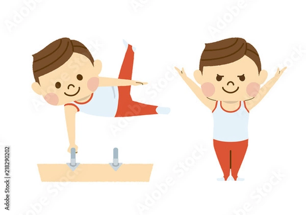 Obraz 体操する男性