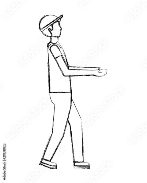 Fototapeta mechanic worker avatar character