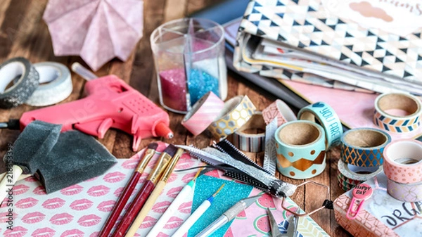Obraz Scrapbooking (narzędzia i materiały)