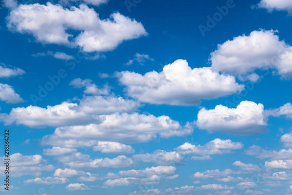 Fototapeta White cumulus clouds