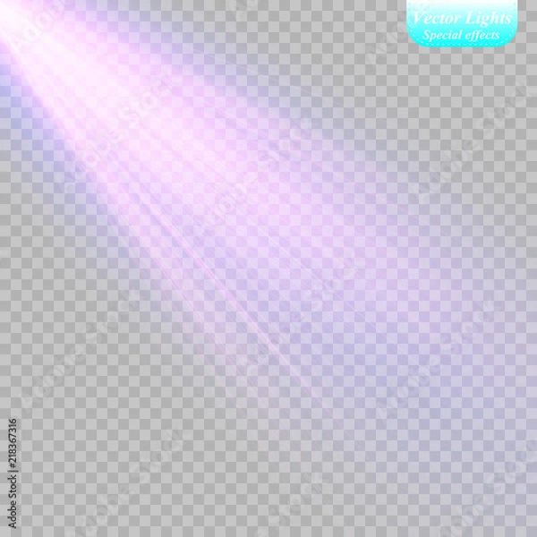 Fototapeta Vector spotlight. Light effect.