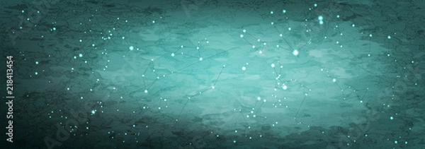 Fototapeta Vector background constellations. Starry night sky,