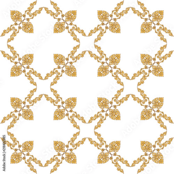 Fototapeta Seamless pattern, background of decorative elements of tradition