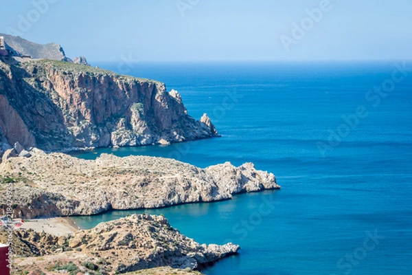 Obraz Houcima beach and waves and rocks
