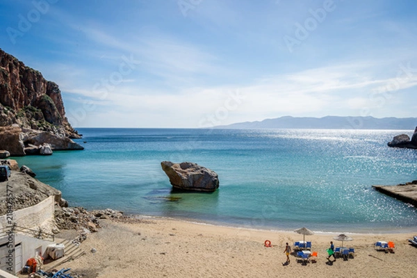Obraz Houcima beach and waves and rocks