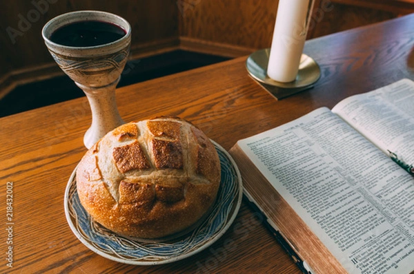 Obraz Eucharist Table with Bible 2