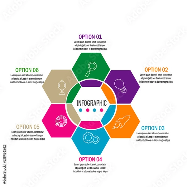 Fototapeta creative timeline infographic template element for diagram,workflow,process,presentation, data chart with modern concept design