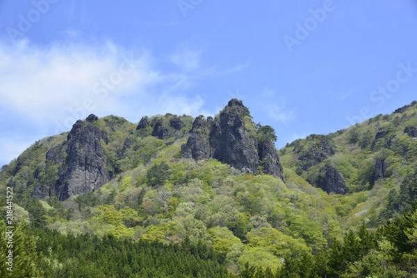 Obraz 青空と岩山