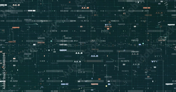 Fototapeta Abstract digital data background, 3D rendering