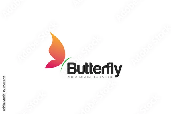 Obraz butterfly logo and icon Vector design Template. Vector Illustrator Eps.10