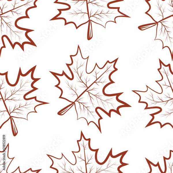 Fototapeta Pattern, Falling fall maple leaf.Autumn pattern
