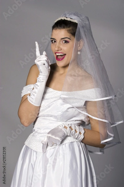 Obraz Beautiful brunette bride