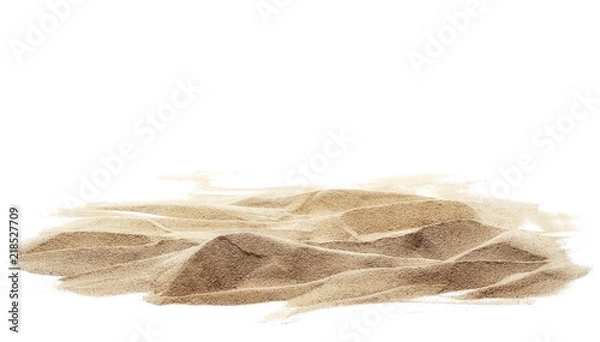 Obraz stos piasku na białym tle