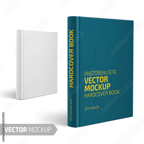 Obraz Blank vertical hardcover book with sample design.