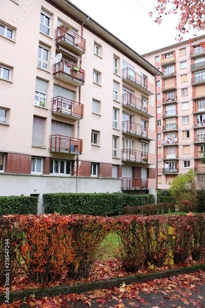 Fototapeta Immeuble rose