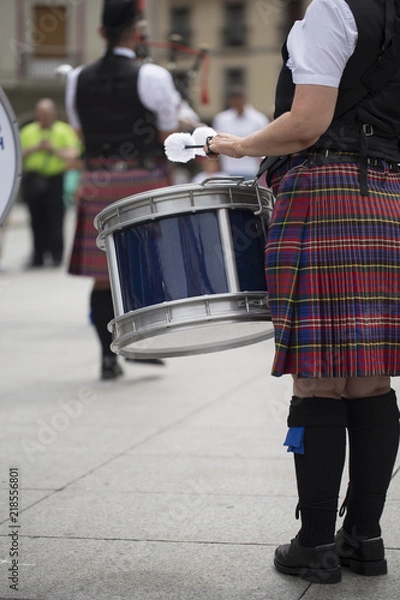 Obraz Scottish traditional pipe band