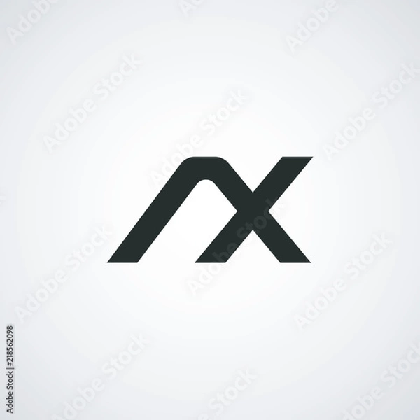 Obraz Initial Letter AX Logo Template Design