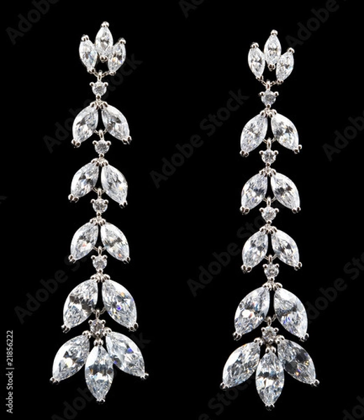 Fototapeta earring with diamond