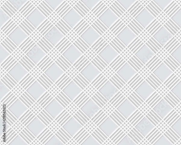 Fototapeta 3d rendering. seamless modern sqaure grid pattern wall texture background.