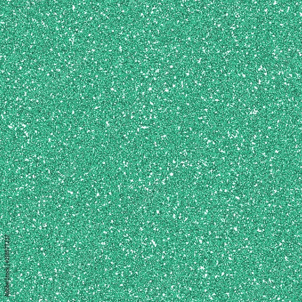 Fototapeta An abstract illustration of a mint color glitter background designed with tiny white highlights