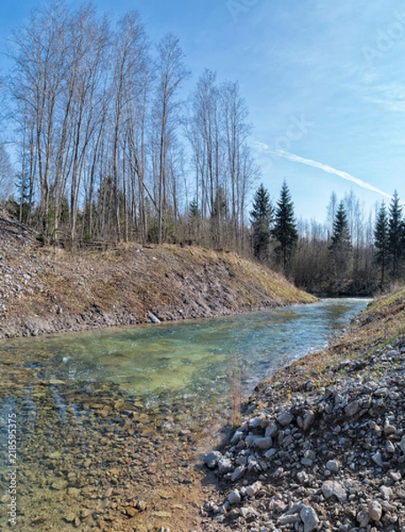 Obraz Spring, sunny day on river