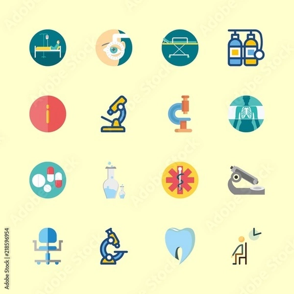 Fototapeta 16 hospital icons set