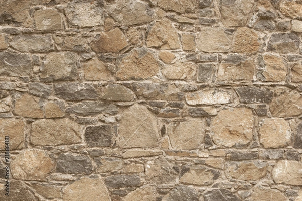 Fototapeta Brown stone wall, background, texture