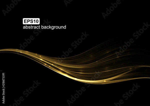 Obraz Abstract light wave futuristic background. Vector illustration.