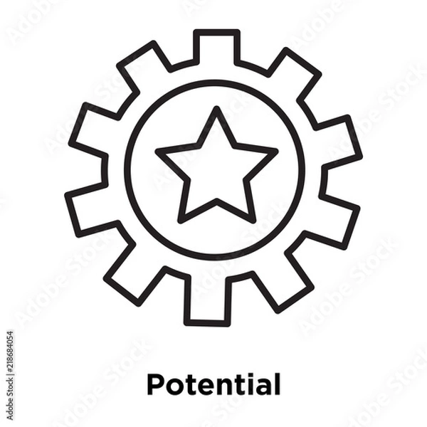Fototapeta potential icon isolated on white background. Simple and editable potential icons. Modern icon vector illustration.