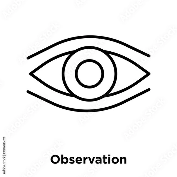 Obraz Observation icon vector isolated on white background, Observation sign , thin line design elements in outline style