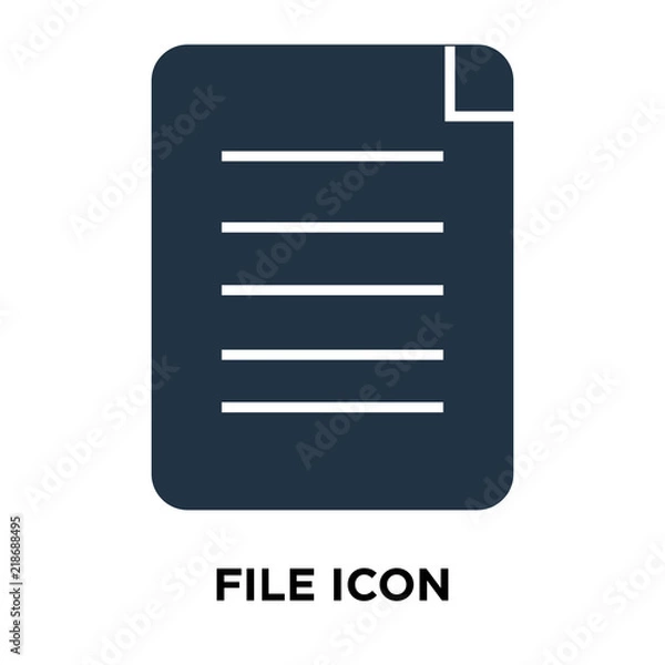 Obraz File icon vector isolated on white background, File sign
