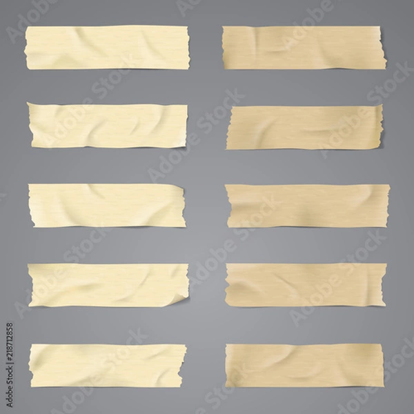 Obraz Realistic 10 sets vector adhesive tape illustration
