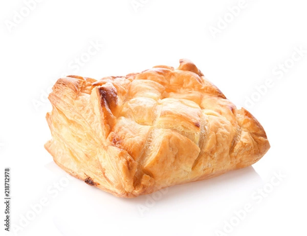 Obraz Puff pastry isolated on a white background