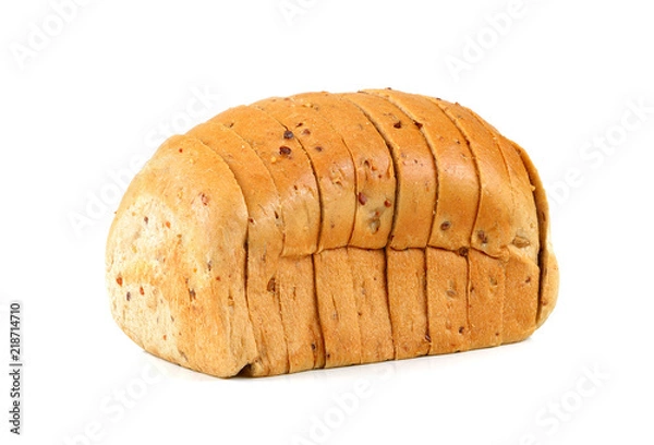 Obraz Whole wheat bread isolated on white background