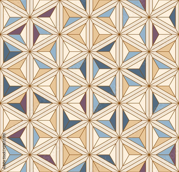 Obraz Indigo vector is seamless pattern. Abstract color background. Organic texture. Japan folk pattern. Natural texture. Retro batik style.