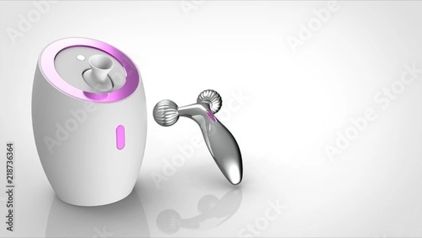 Obraz 美顔ローラーと美顔スチーマー　右コピースペース