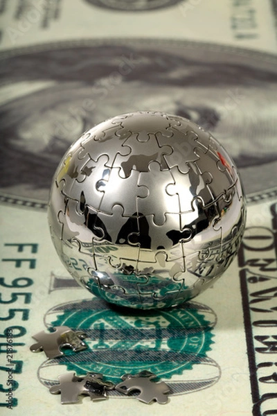 Fototapeta Dollar and globe.
