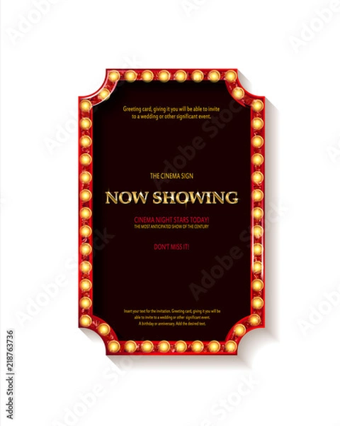 Fototapeta Znak światła retro.