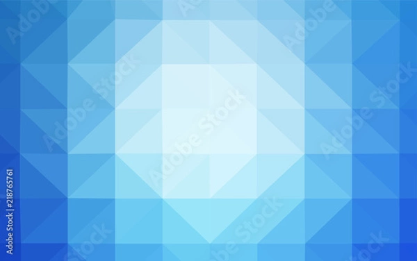 Obraz Light BLUE vector gradient triangles template.