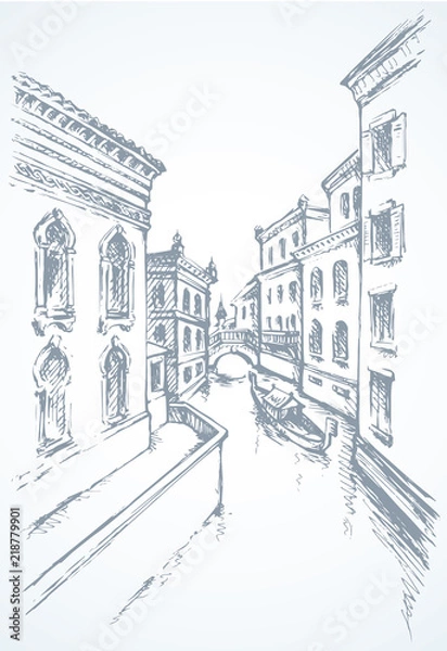 Fototapeta Venice. Vector cityscape