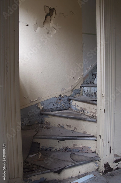 Obraz Abandoned Staircase, Rundown, Shabby