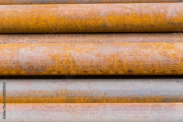 Obraz Rusty steel pipe taken as background